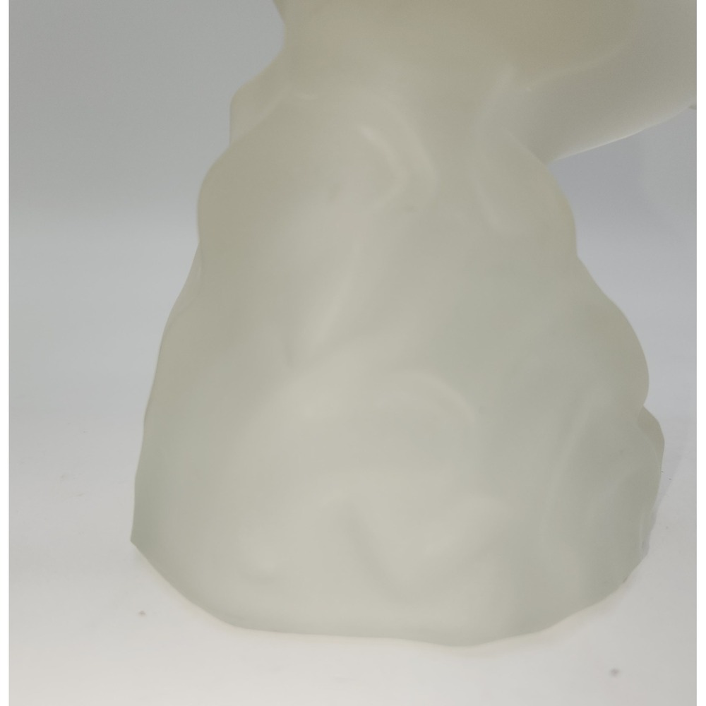 Vintage MCM Frosted L.E. Smith Satin Clear Glass Bird In Flight Molded Figurine - Picture 7 of 7